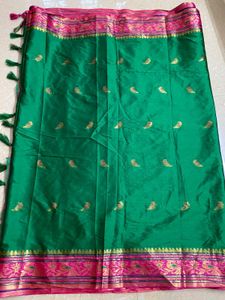 Green &amp; Grey Silk Saree  ( Price Negotiable )