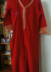 Red Kurta Set