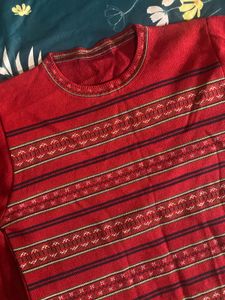 Maroon Sweater With Madla Print