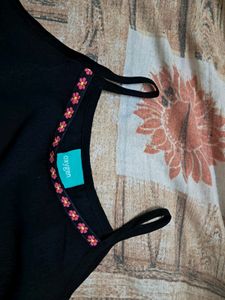 Black Flarred Top