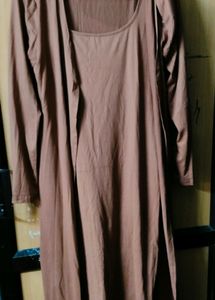 Bodycon Dress With Overcoat