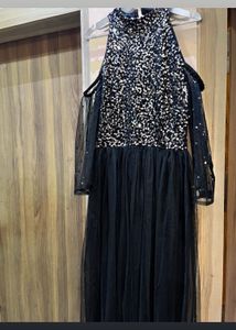 Street 9 Black Silver sequins Dress Maxi