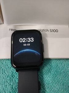 Realme Black Strap TechLife Watch S100 1.69 HD Dis