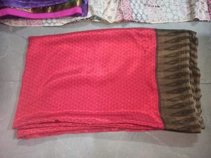 Elegant Red &amp; Brown Saree