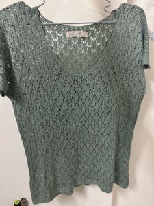 Green Knit Top