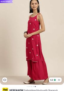 Pink Embroidered Kurta Set