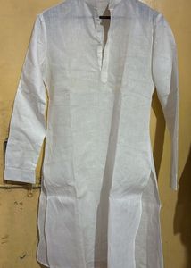 White Khadi Kurta For Men