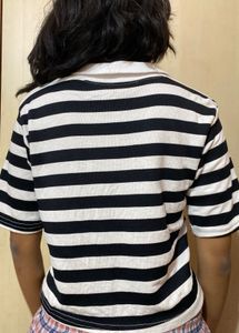 Striped Polo Top