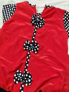 Girls Red and Black Party Dress