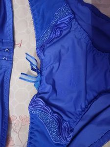 Purplish Blue Bra And Panty Set