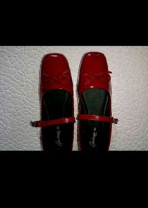 Cherry Red Marry Jane Flats