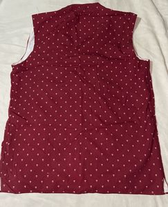 Stylish Maroon Printed Jacket