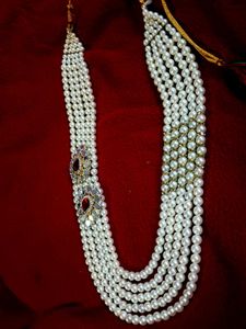 Heavy Pearl Groom Wedding Necklace