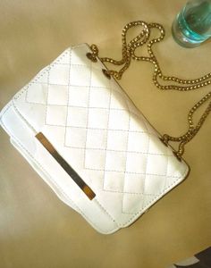 White Quilted Crossbody Bag