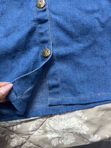 Long Blue Denim Skirt