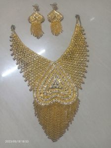 1gm Gold Necklace &amp; Earrings Set