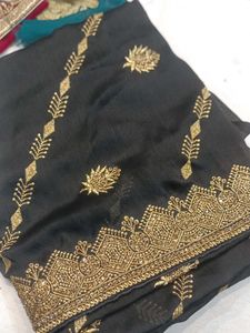 Elegant Black Saree