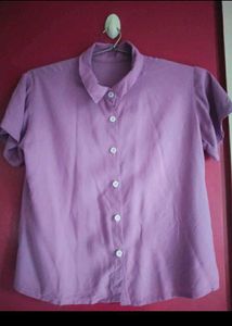 Lavendar Crop Shirt