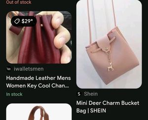 Burgundy Faux Leather Bucket Bag