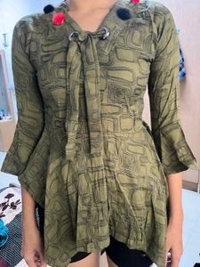 Olive Green Top