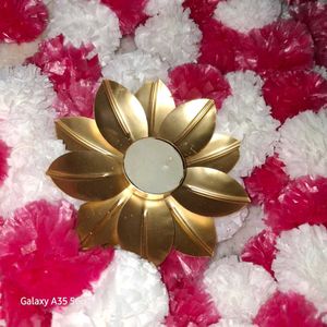 Golden Flower Candle Holder