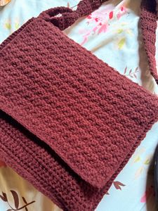 Crochet Crossbody Messenger Bag