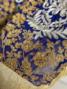 Royal Blue Embroidered Anarkali – Custom Stitched