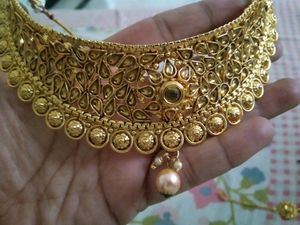 Necklace Set And Earings With Mang Tika