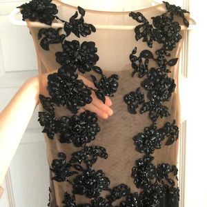 Train Gown With Beaded Work
