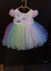 Sparkly Rainbow Butterfly Dress