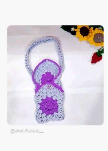 Crochet Sling Bag Suitable For Mobile Phone