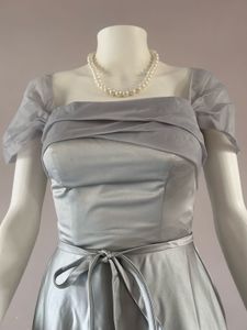 grey satin lux gown