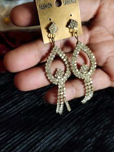 Sparkly Heart Drop Earrings