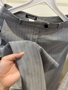 Gray Wide Leg Trousers
