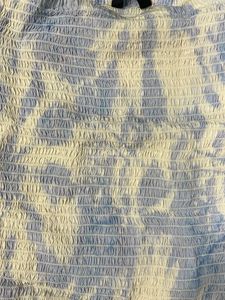 Blue Tie-Dye Smocked Top
