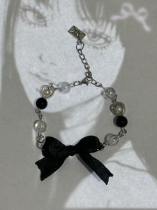 CUTE BOW/RIBBON COQUETTE ADJUSTABLE CHARM BRACELET