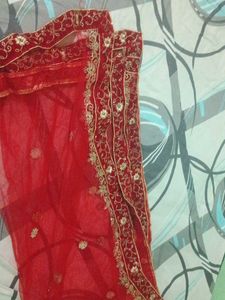 Red Embroidered Lehenga Choli