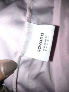 Pink Ruched Slit Midi Dress