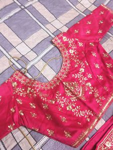 Stunning Pink Embroidered Lehenga Choli