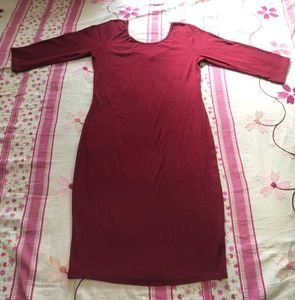 Maroon Bodycon Dress