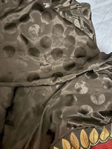 Black &amp; Maroon Polka Dot Saree