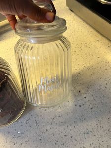 set of glass containers