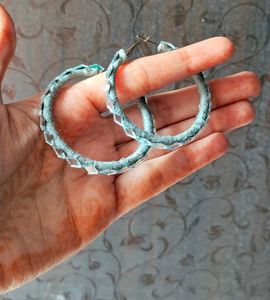 Mirrored Diamond Hoop Earrings