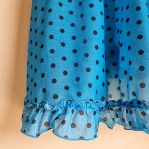 La Senza Blue Polka Dot Babydoll – Size M