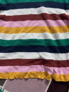 Cute Rainbow Ribbed Top❤️