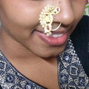 Maharashtrian Pearl Nose Ring