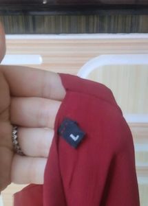 Chic Maroon Blouson Top