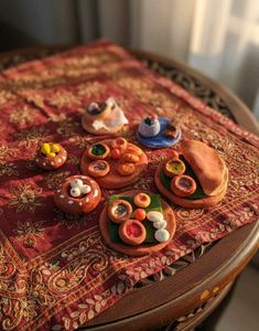 Miniature Clay Food Set