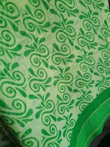 Parrot Green Daily Wear Saree