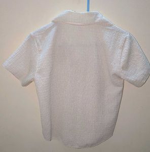 Pale/Butter Yellow Button-Down Top/Shirt